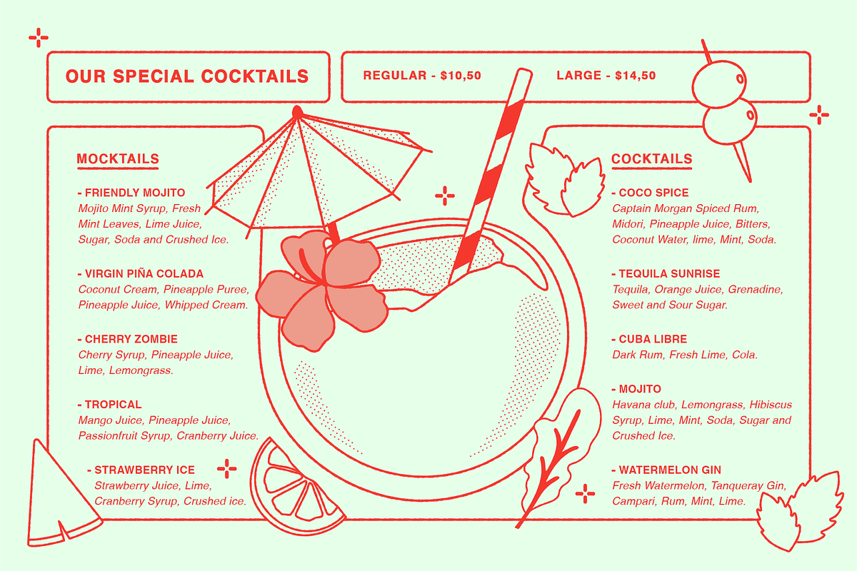 Summer Cocktail Vector Illustrations, a Food Illustration by TheFoodAtlas (Photo 5 of 5)