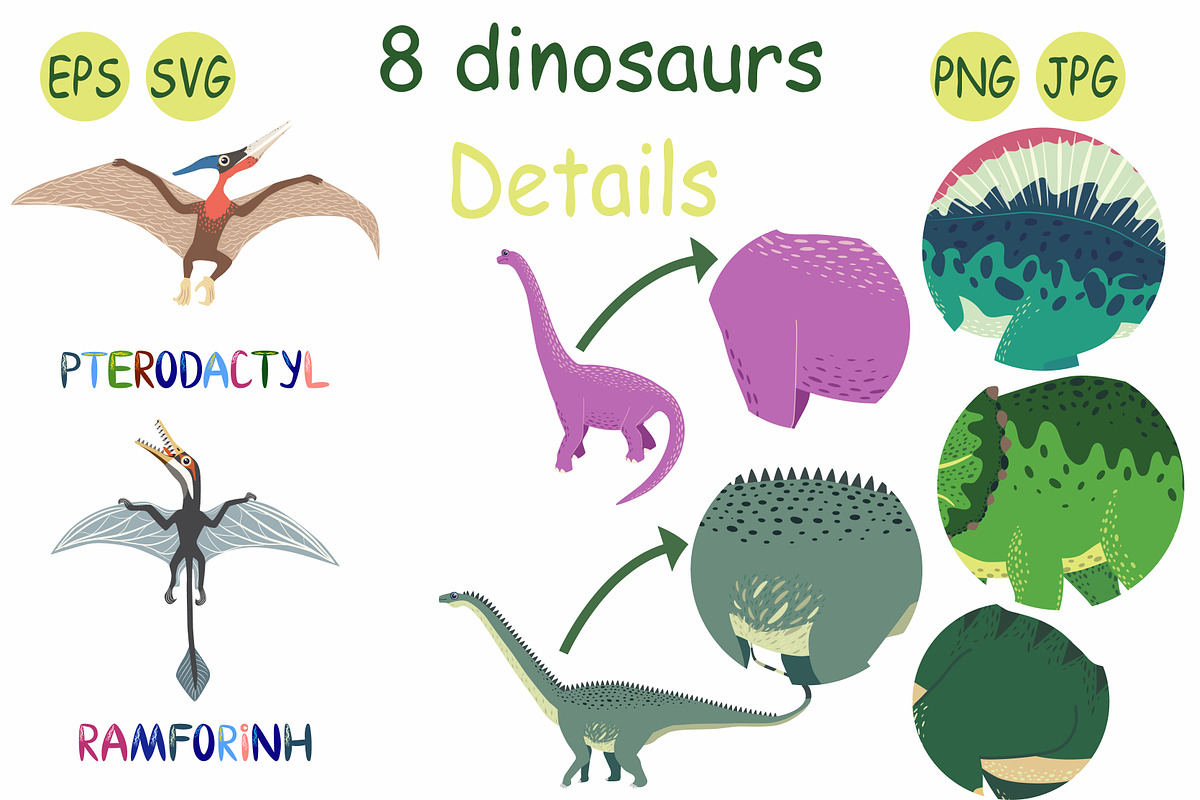 Era of Dinosaurs Patterns, a Pattern Graphic by Michiru13 (Photo 10 of 17)