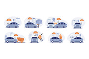 Set of various car insurance, a Finance Illustration by Yayasya (Thumbnail 1 of 4)