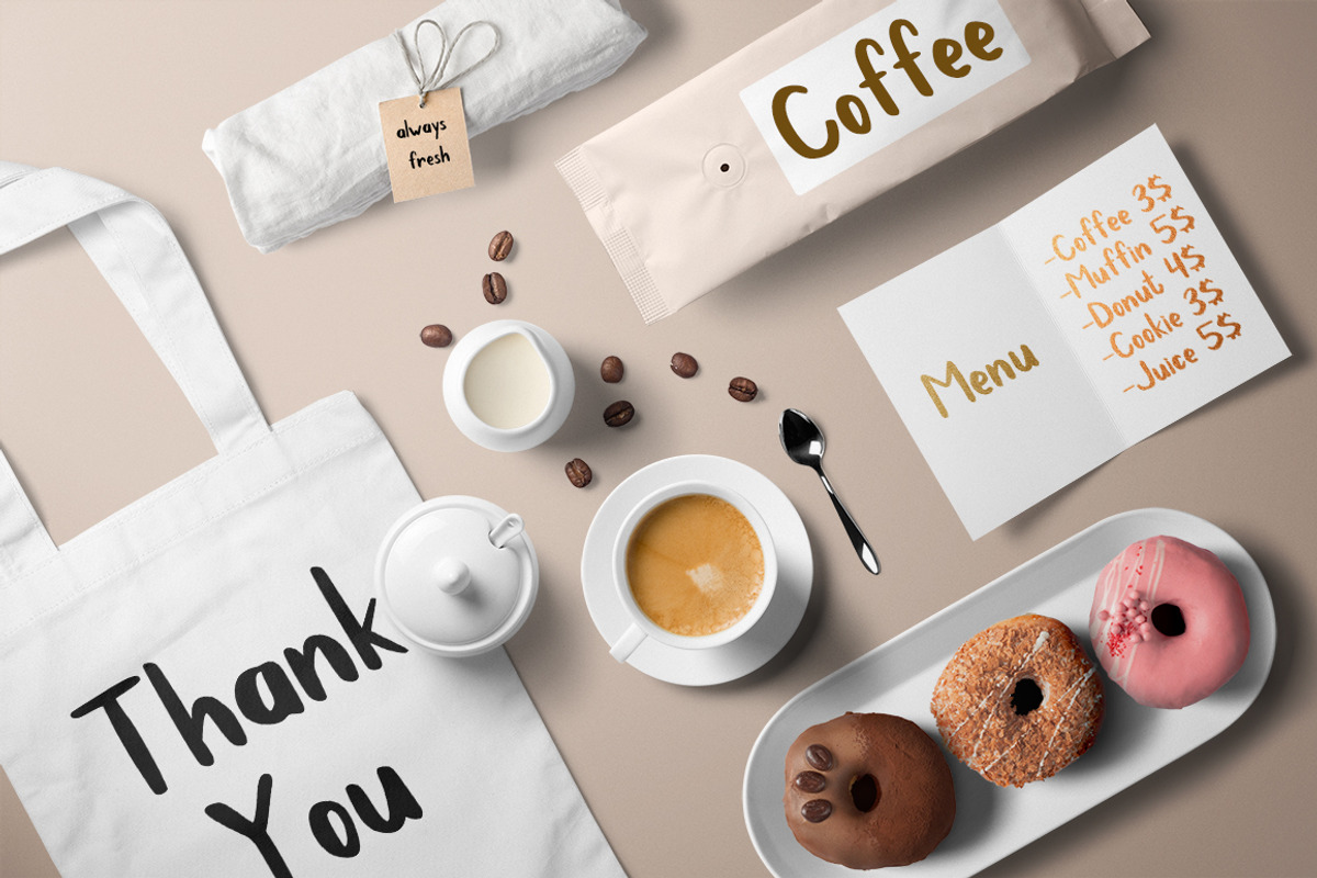 Chef handwritten brush font preview 4