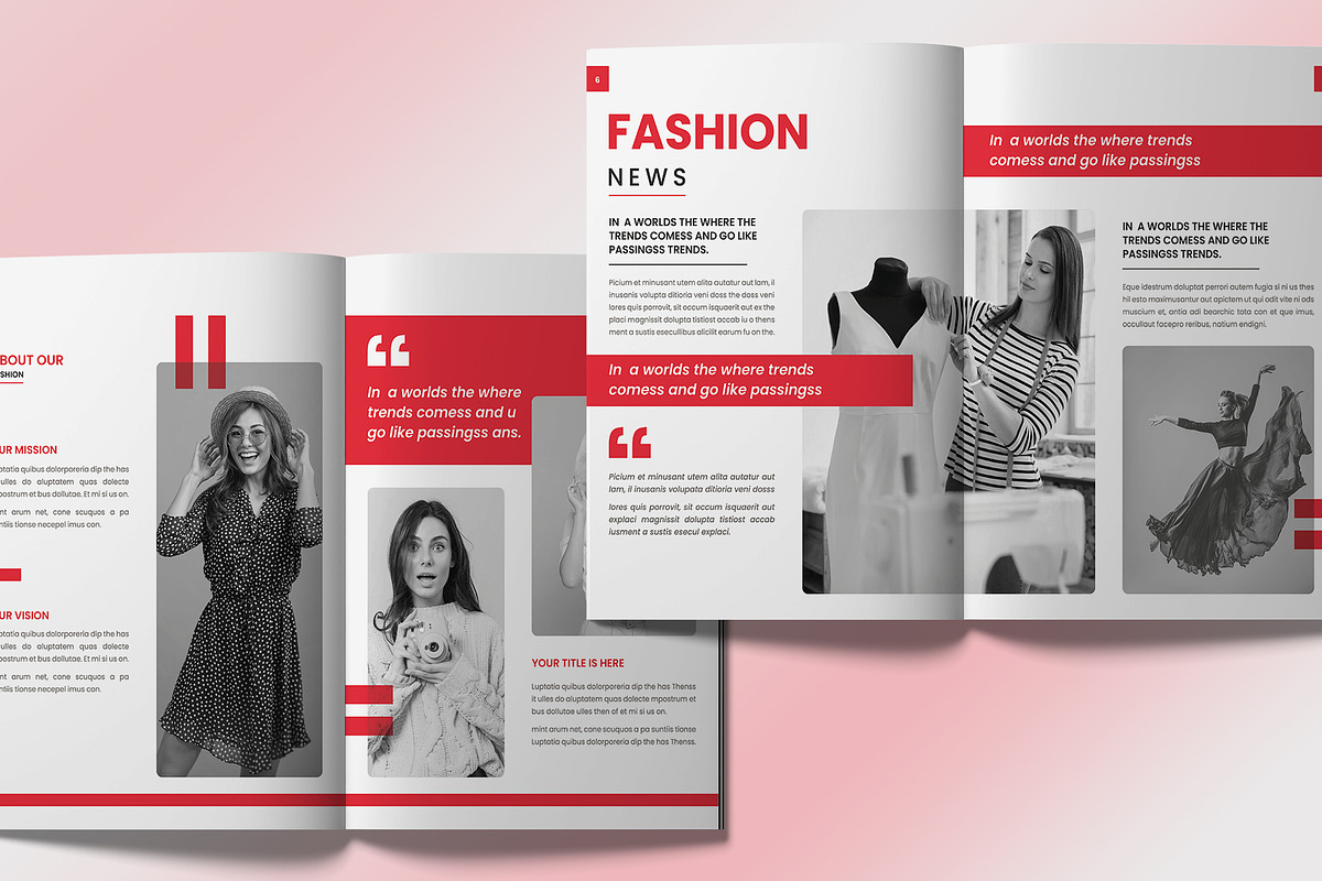 Fashion Magazine Template, a Magazine Template by graphypix (Photo 2 of 9)