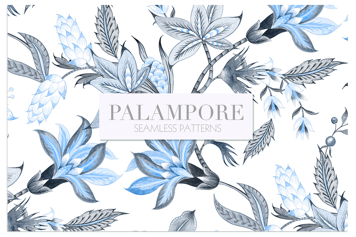 Palampore seamless watercolor print!, an Illustration by TSTUDIO (Photo 2 of 8)
