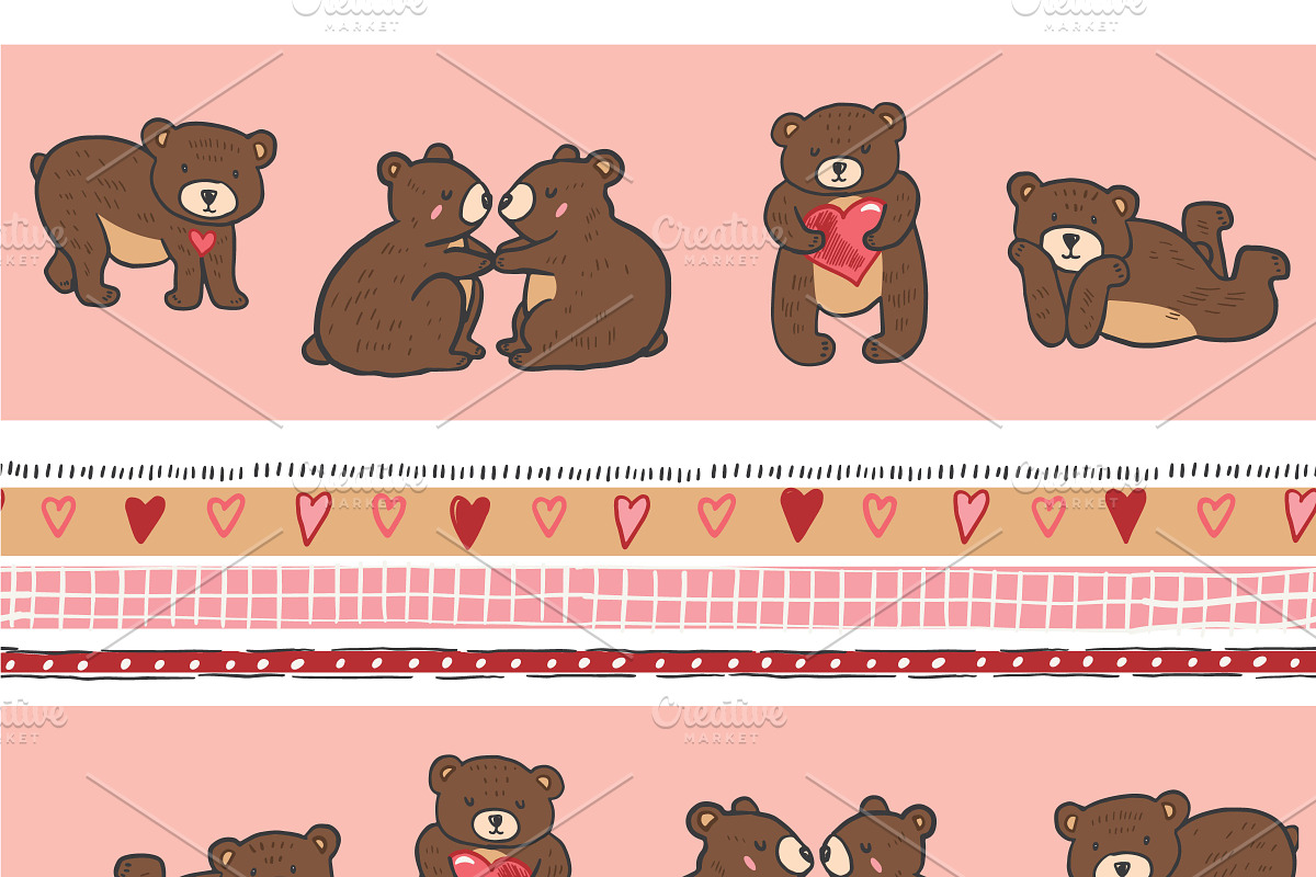 Be mine Teddy Bear Valentine, a Pattern Graphic by GooseFrol (Photo 6 of 9)