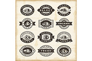 Vintage Organic Farming Stamps Set, a Texture Illustration by Retro Graphics (Thumbnail 2 of 2)
