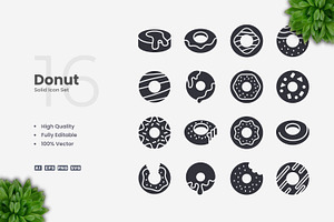 Donut Solid Icons