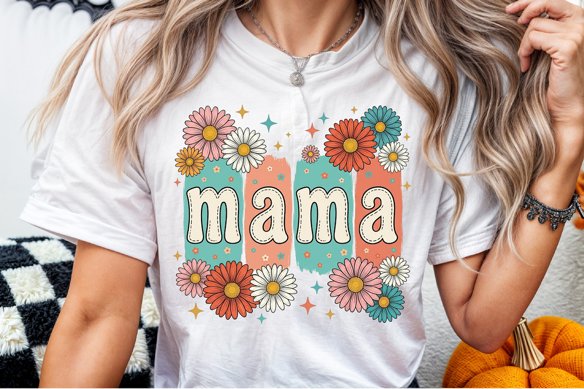 Boho Floral Mama Mother's Day PNG, an Illustration by Sublimation Artist (Photo 5 of 9)