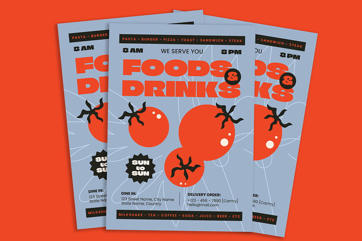 Food Flyer, a Flyer Template by Gumico Studio. (Photo 3 of 3)