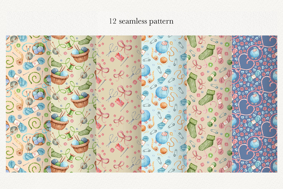 45 Knitting Clipart & Patterns, a Decorative Illustration by ZinchArt (Photo 7 of 10)