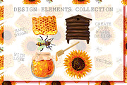 Honey and sunflower, a Background Graphic by Katya Hatsak (Thumbnail 2 of 3)