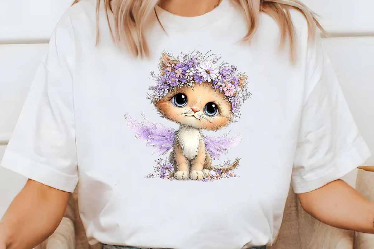 Whimsical spring cat Clipart, an Illustration by Designworld (Photo 6 of 7)