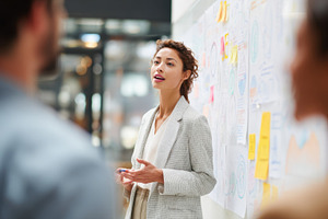 Woman presents in office, a Photo by Beautiful things