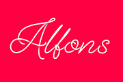 Alfons Script Regular, a Font by Fenotype (Thumbnail 4 of 4)