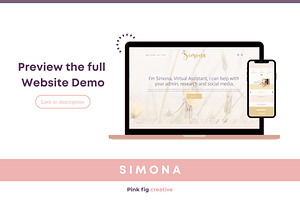 Squarespace Website Template. Simona