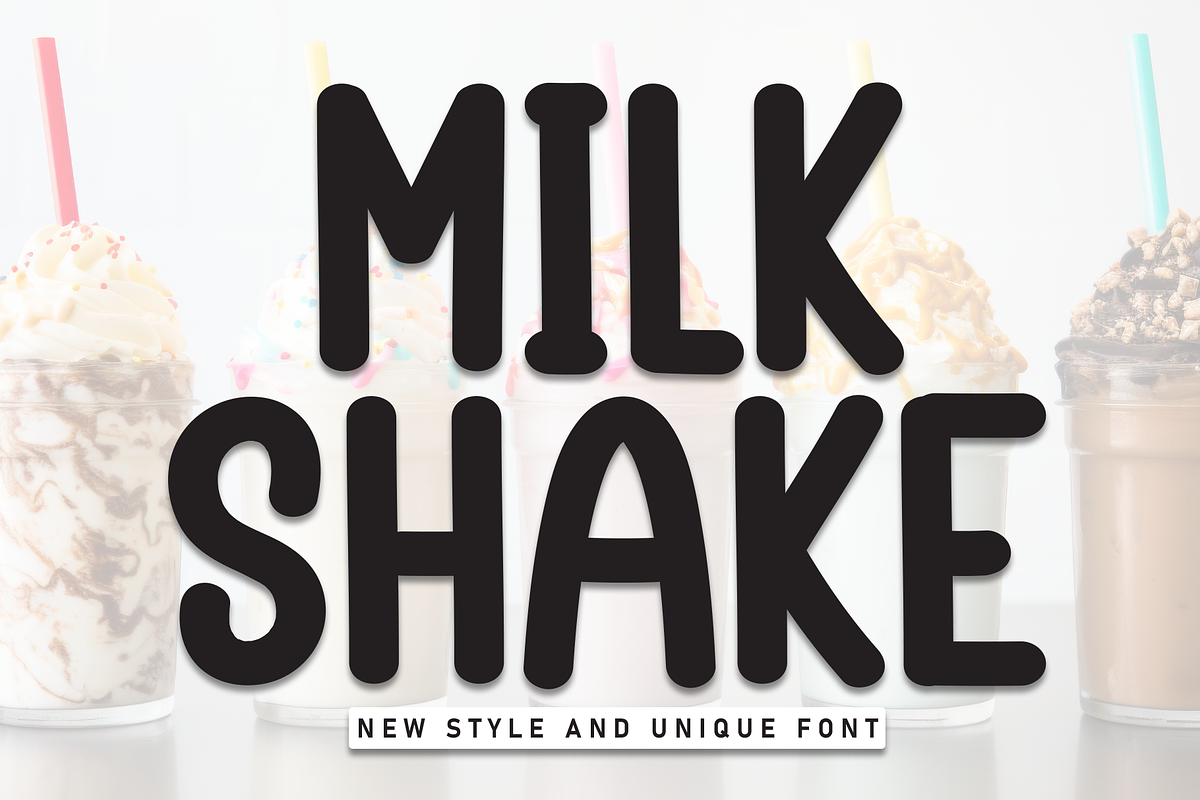 Milk Shake | Script Font, a Script Font by Scratchones (Photo 1 of 8)