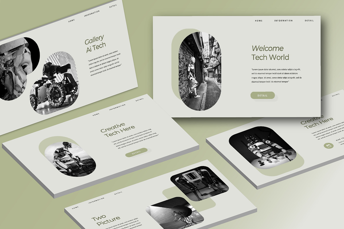 Ai Tech Google Slide Template, a Presentation Template by Overcloud (Photo 1 of 4)