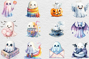 Cute Holographic Halloween Ghost, an Illustration by Black Bird Studio (Thumbnail 5 of 6)