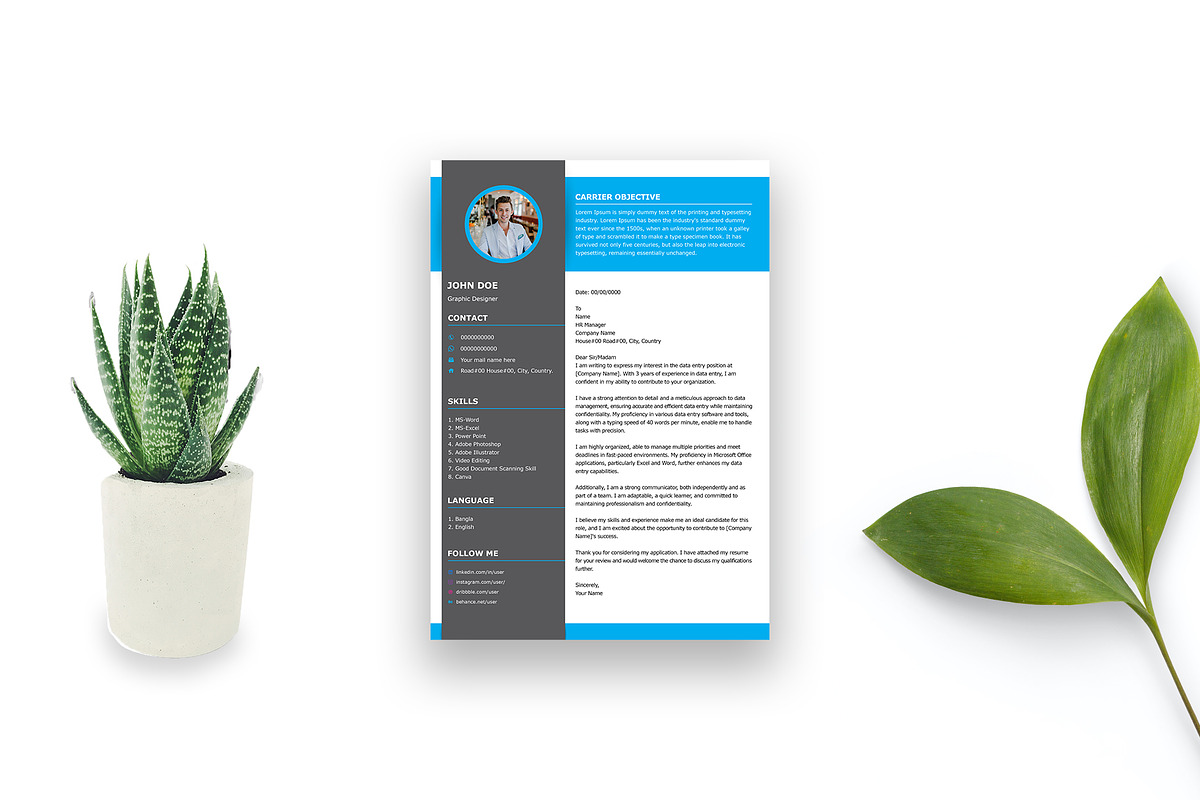 Modern Resume Template / Words, AI, a Resume Template by Annudesign (Photo 5 of 6)
