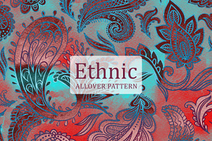 Boho Floral & Ethnic Pattern Bundle, a Pattern Graphic by Gullenda