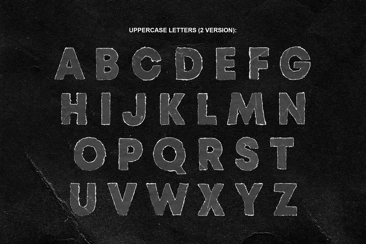 TORN PNG LETTERS PACK for Halloween, an Object Graphic by BORT GRAPHIC (Photo 7 of 11)