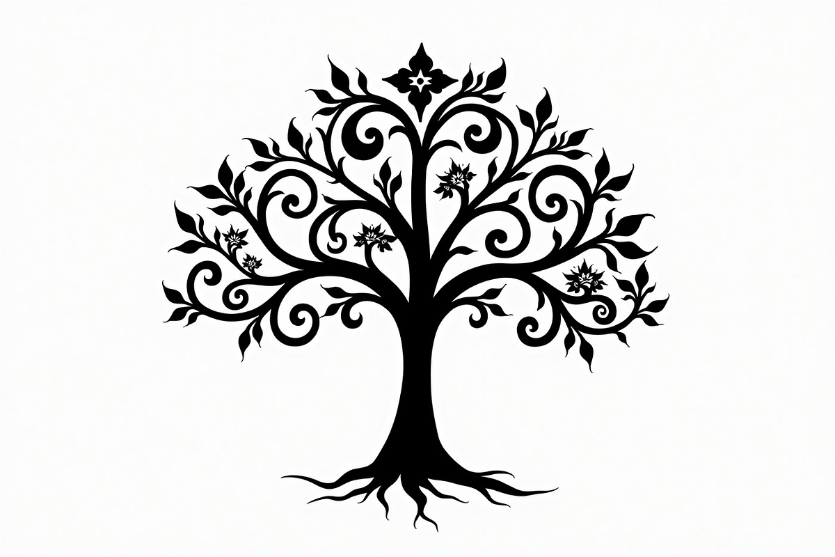 Tree Silhouette SVG Bundle, an Illustration by Creativeshirt (Photo 7 of 13)