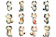 Cute Standing Cat Clipart, an Illustration by DreamArtGraphic (Thumbnail 2 of 4)
