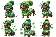St. Patrick's Day Dachshund Dog Clip, an Illustration by Sublimation Artist (Thumbnail 3 of 6)