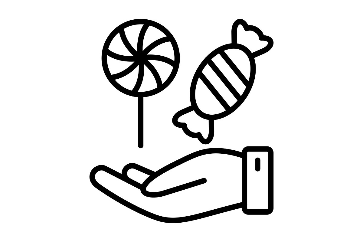 Candy Line Icon, an Icon by Pexelpy