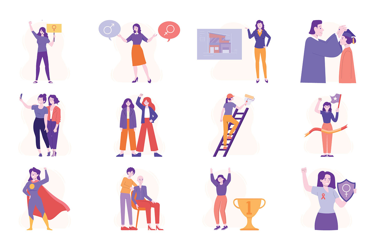 Women’s Day Illustration Pack, an Illustration by Vector Portal (Photo 5 of 5)