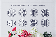 Circle Monogram Font, a Font by Leslie Ray (Thumbnail 2 of 6)
