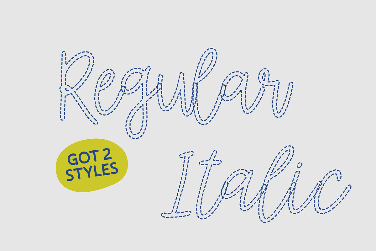 CS Elysia Dashed, a Script Font by Craft Supply Co. (Photo 3 of 8)