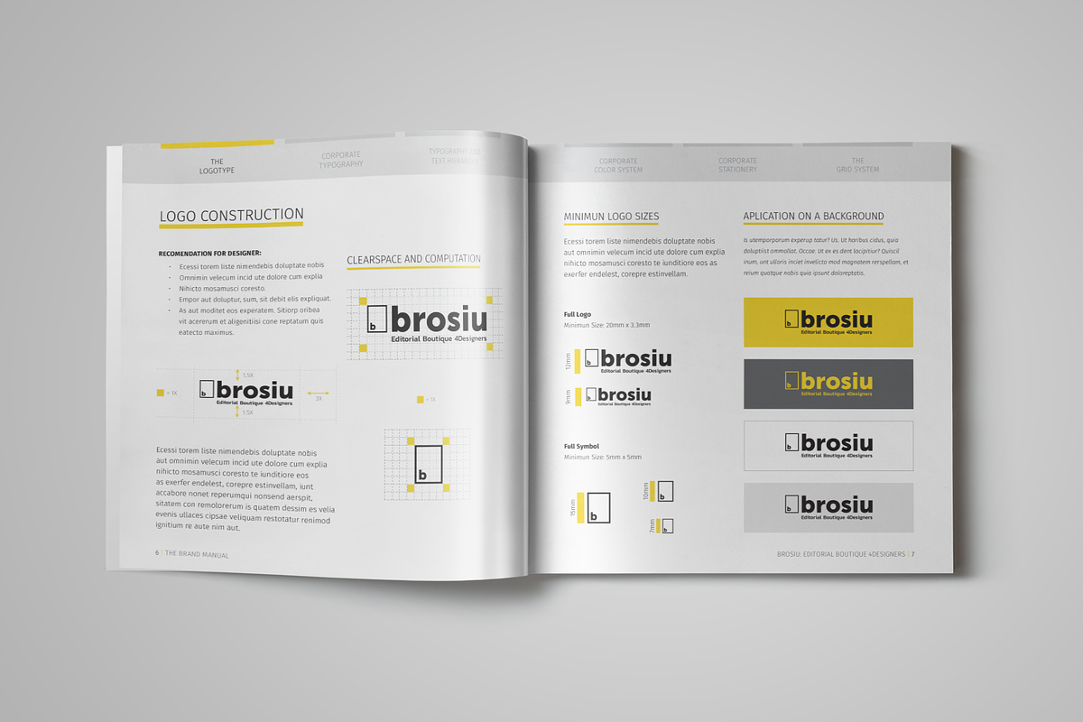 Brand Manual Square, a Brochure Template by StockInDesign (Photo 3 of 10)