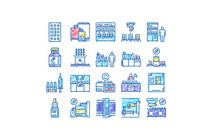 Medical Drugs Production Factory, an Object Illustration by pikepicture