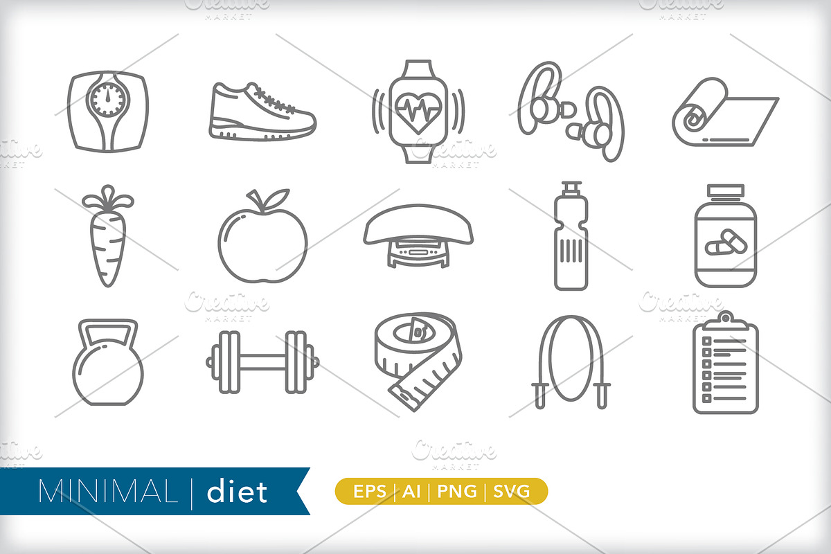 Health 6-pack icon bundle, an Outline Icon by Picture Window (Photo 6 of 8)