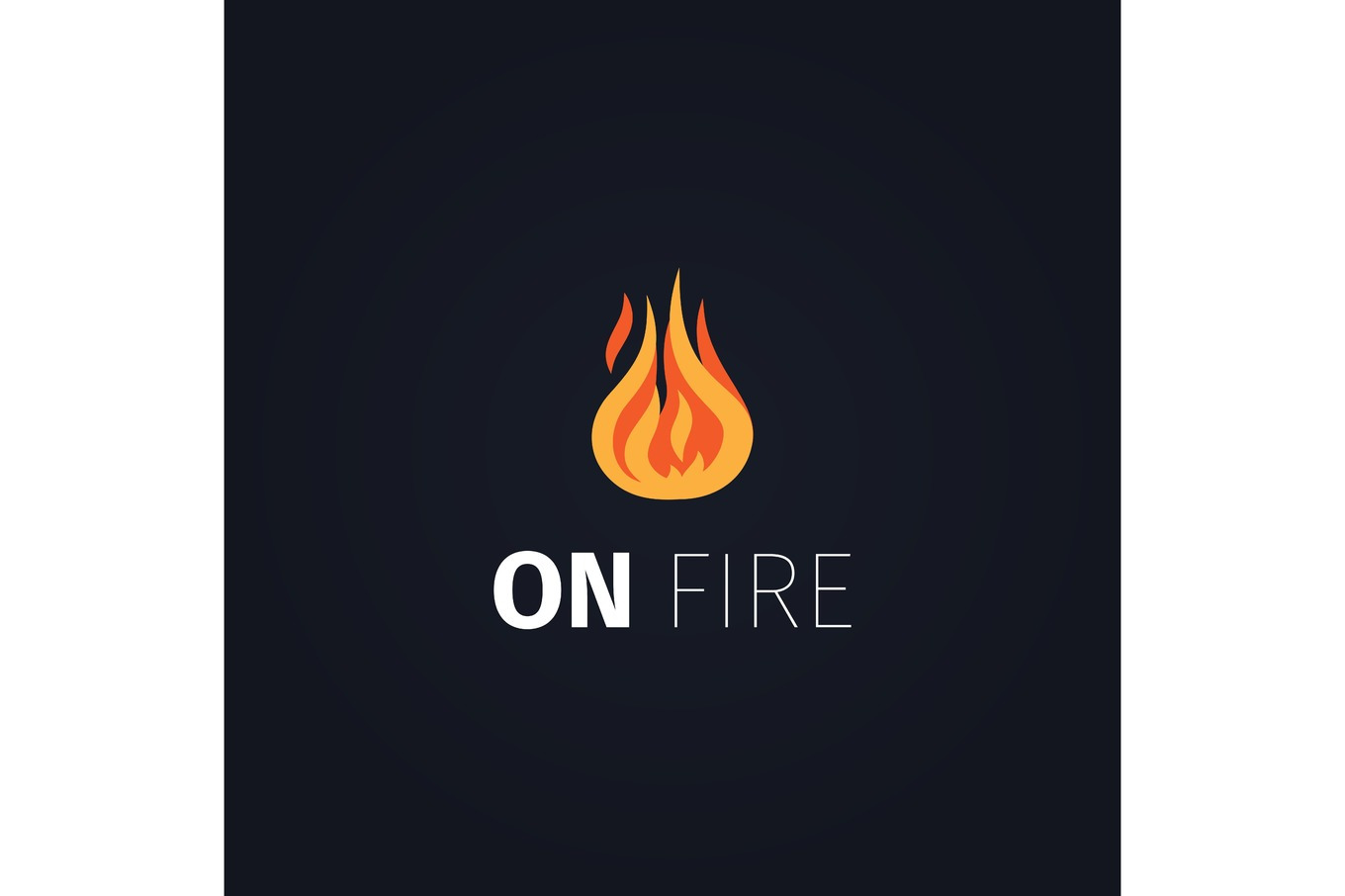 On fire flame logo template, an Illustration by Stock-Smart-Start ...