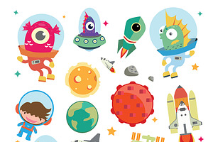 Planet Cartoon Set