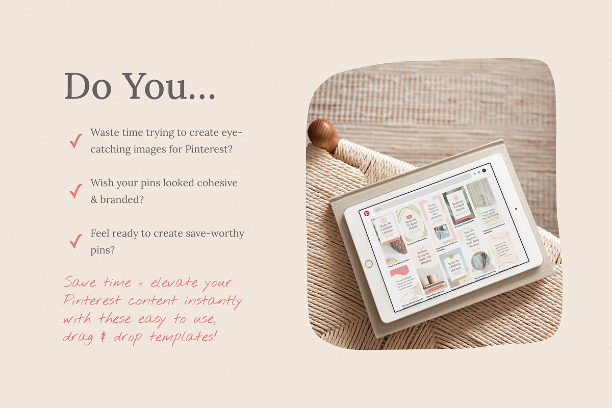Abstract Pinterest Templates CANVA, a Social Media Template by Elissa Mae Creative (Photo 9 of 14)