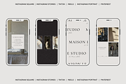 Parisian Canva Social Media Template, a Social Media Template by Le Maison Bohem (Thumbnail 2 of 11)