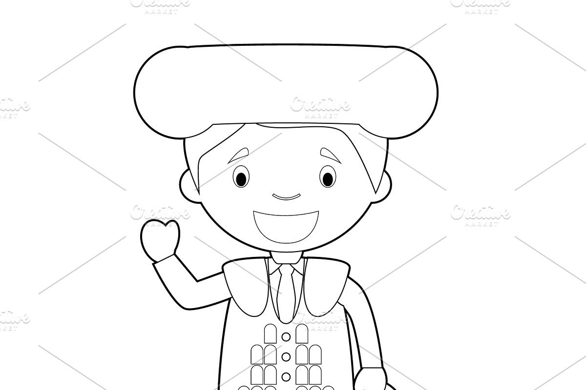 125x Kids of the World for Coloring, an Education Illustration by asantosg (Photo 21 of 23)