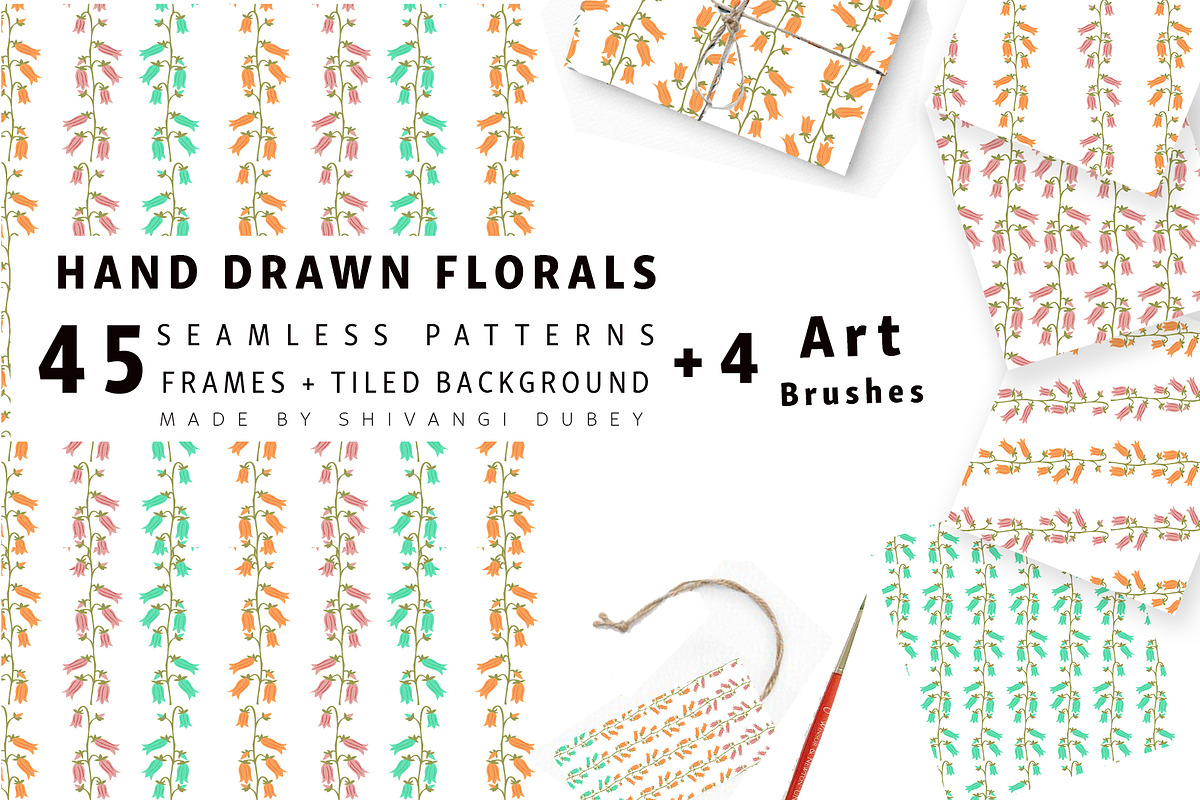 BLOSSOM - Hand Drawn Florals Pattern, a Pattern Graphic by Design Unique (Photo 1 of 8)