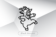 Happy Goat Logo Template, a Branding & Logo Template by Heavtryq Design (Thumbnail 2 of 3)