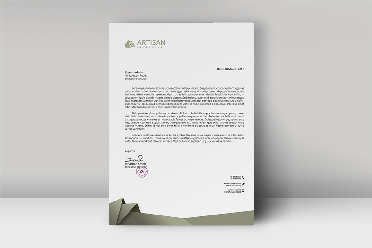Letterhead Template, a Stationery Template by artisanHR (Photo 6 of 6)