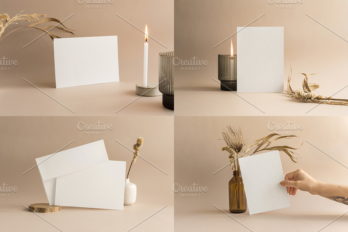 Beige - 5x7 Card Mockup Bundle, a Product Mockup by Salt Color Studio (Photo 11 of 13)