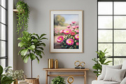 Pink Daisy Oil Painting printable, a Background Graphic by Floraphoria (Thumbnail 6 of 12)