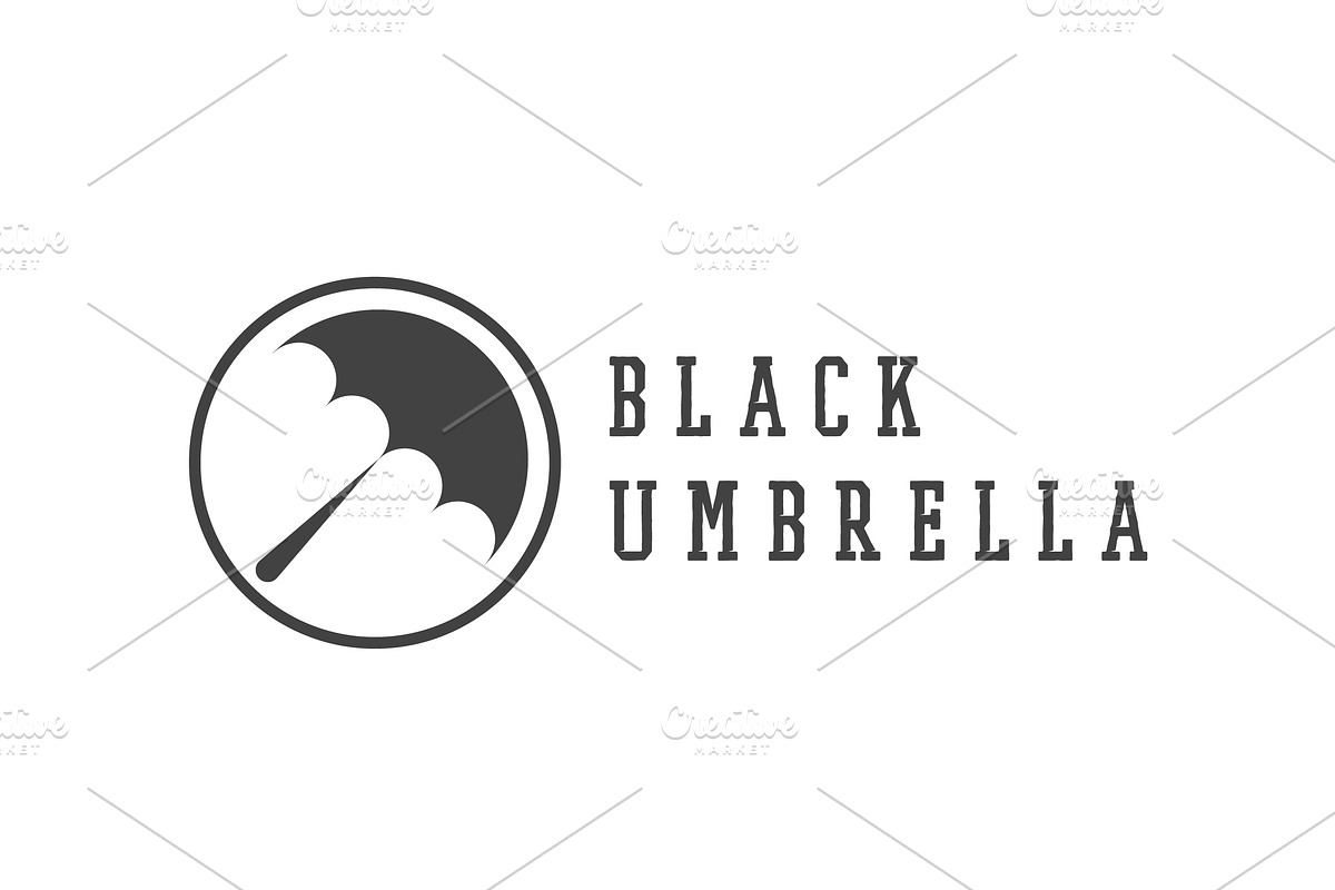 Black Umbrella Logo Design Icon, a Branding & Logo Template by Morvana Crew
