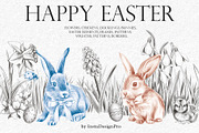 Easter Animals Hand Drawn Clipart, an Animal Illustration by InstaDesignPro (Thumbnail 14 of 14)