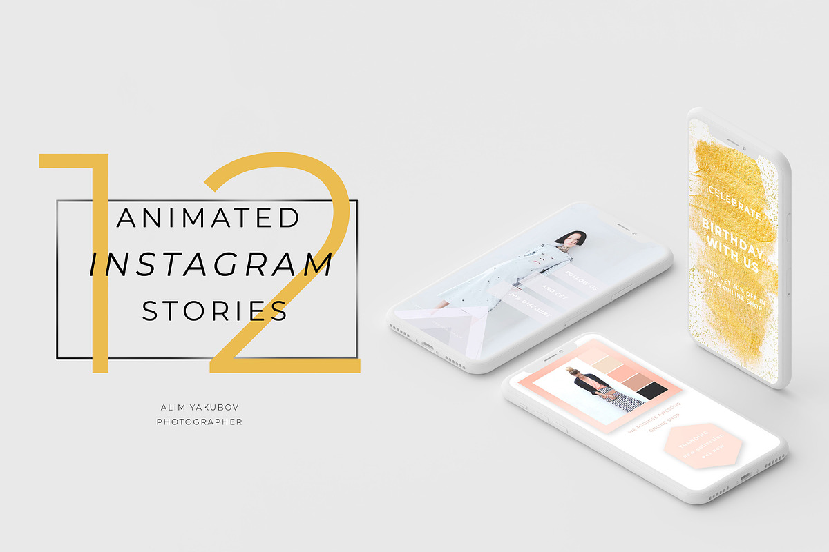 ANIMATED INSTAGRAM STORIES vol.1, a Social Media Template by Alim Yakubov (Photo 2 of 5)