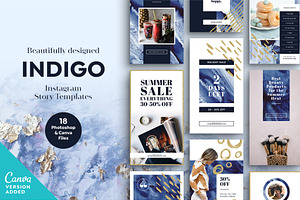 INDIGO Instagram Story Templates