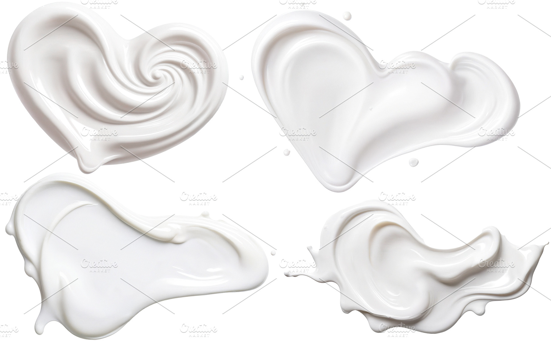 cream smears transparent background, a Beauty & Fashion Photo by itakdalee