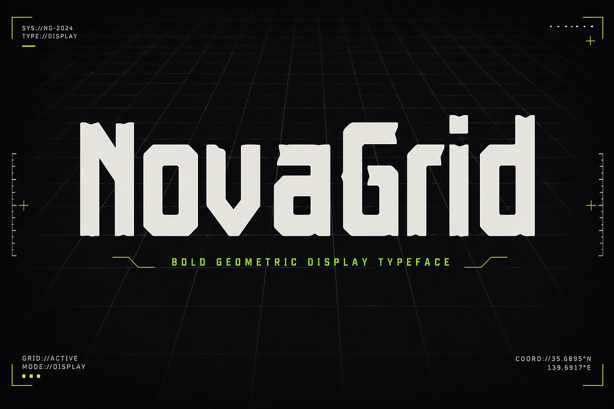 NovaGrid | Bold Display Font, a Slab Serif Font by Wow Magic (Photo 1 of 5)