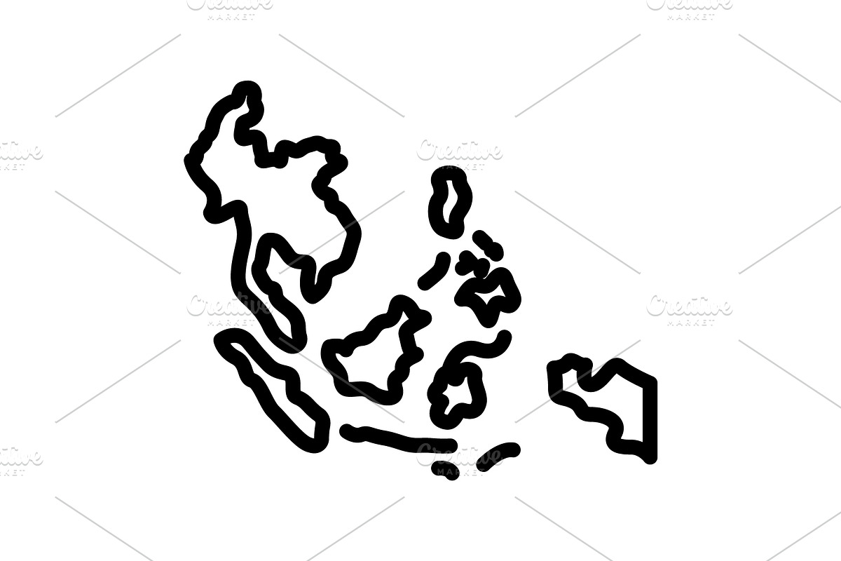 Southeast asia mix icon, an Outline Icon by Creative priyanka